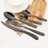 Setwares sets 30 stcs vintage steakmesvork thee lepel bestek set hoogwaardige roestvrijstalen flatware westers keuken servies