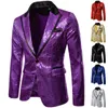 Stylish Men's Blazer Casual Slim Fitness Formell One Button Office Suit Blazers Coat Top Sequins Sacka Jacka Masculino Blazers Mens Mens