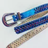 50% de réduction sur le designer nouveau diamant incrusté bleu brillant de bal de bal de la ceinture pour femmes