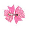 Baby Girls Grosgrain Ribbon Dot Bows Hair Clip Barrettes Hairpins Hair Accessories Children Headwear