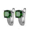 Outros conjuntos de jóias Luckyshine Novo Gancho Brincos Anéis Pingentes Conjuntos Quadrado Verde Quartz Gems Sier Colar Usa Austrália Holiday Party Dheri