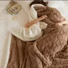 Blankets Lamb Wool Thick Winter Blanket Double Side Microfiber Flannel Throw for Bed Comfortable Super Soft Warm Comforter 231123