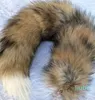 Large real fox fur tail key toy key ring bag charm plush pendant