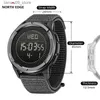 Wristwatches NORTH EDGE ALPS Men's Digital Carbon fiber Watch Shock Militray Sports Super Light Outdoor Compass Waterproof 50M WristwatchesQ231123