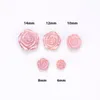 Luźne kamienie szlachetne Miqiao 10 szt./Paczka kwiat róży DIY Making Akcesoria różowe skorupy ręcznie rzeźbione 6 8 12 14 mm kolczyki z broszki do włosów hurtowo