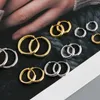 Pendientes de aro 2023 joyería de moda de tendencia de acero inoxidable de alta calidad geométricos pequeños para mujeres Punk Hip-Hop pendientes de gota Aretes