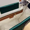 Bolsa feminina bolsa listrada verde vermelha bolsa de praia de verão bolsa de compras bolsa de ombro clássica bolsas de couro de lona bolsa feminina bolsa de ombro grande nas costas ferragens douradas alça longa