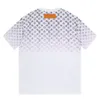T-shirt stampata con lettera girocollo da uomo alla moda di strada di tendenza primaverile, abbigliamento casual ampio per le vacanze