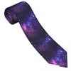 蝶ネクタイ紫色の銀河のネクタイ宇宙空間星雲星8cmヴィンテージネックアクセサリーフォーマルメンブラウスクラバト