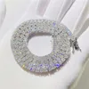 Hip Hop Sell Factory Direct Sell Selling Silver 925 Белое золото 4,00 мм Moissanite Diamond Tennis Chain