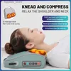 Nekkussen masseren Massagekussen Halswervelstimulator Rood licht Heet kompres Multidirectionele massage Rug- en taille Thuismassage Q231123