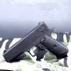 MINI Pistola in lega Pistole in metallo Desert Eagle Beretta Colt Modello Pistola Pistole in miniatura con scatola Sparare Pistole giocattolo a proiettile morbido per adulti Collezione Bambini Ragazzi Regali