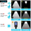 Utomhus solvägglampor COB LED -gatulampa med fjärrkontroll 3 Ljusläge Vattentät rörelsessensor Säkerhetsbelysning för trädgårdsutlandsväg Yard