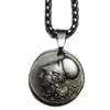 Pendanthalsband Vintage Ancient Coin Silver Plated Man / Women Jewelry P0009