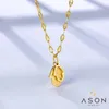 Pendant Necklaces ASONSTEEL Big Small Palms Accessories Link Chain Necklace Gold Color Stainless Steel For Women Fashion Jewelry Chokers