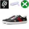 GGLIES Buty Casual Bee Ace Sneakers Low Women S Buts Sports Trainers Designer Tiger Hafted Black White Green Stripes Męs