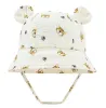 Chapeau de soleil pour bébé 100% coton Chapeaux de pêcheur pour tout-petits avec oreille de lapin Casquettes pour garçons Chapeau à large bord pour filles Chapeaux d'été pour enfants 19 couleurs