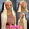 Synthetic Wigs 40 Inch 613 Blonde HD Transparent 13x4 Lace Frontal Human Hair Wigs Brazilian Bone Straight 13x6 Lace Frontal Wig For Women 250 231122