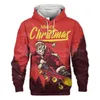 Sweats à capuche pour hommes 3D Santa Claus Imprimer pour hommes Pull à capuche de Noël Mode Automne Hiver Vêtements Oversize Sweat-shirt à manches longues NK06