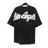 Palm Angels Nowe topy Summer Loose Tees moda swobodna koszula luksurys odzież ulica śliczne koszule mężczyźni kobiety wysokiej jakości para unisex para t koszule pa tx 103