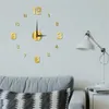 Wall Clocks 15PCS Large Clock 3D Luminous Frameless Digital Stickers Silent for Home Living Room 231122