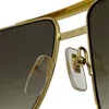 Fashion designer sunglasses for men 0259 Attitude Metal UV Cut Square Gold Brown Anti-Ultraviolet UV400 Lens Top Quality With Case box