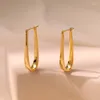 أقراط Hoop 18K Gold Plating Simple Wedding Party Gifts شخصية تريند أزياء المجوهرات النساء الرائعات RG0173