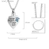 Pendentif Colliers Coeur Crémation Bijoux Cendres Urne Collier avec Cristal P Pour Cendres D'animaux Humains En Acier Inoxydable Personnalisé Souvenir MemorialL231123