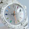 Full Diamond Watch Mens Watch 41mm Automatic Mechanical Movement Watch Business Designer Watches Montre Luxe