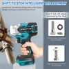 Electric Screwdriver 2 IN 1 Brushless Cordless Impact Wrench 12 inch Socket Power Tools Compatible for 18Vno battery 231122