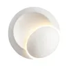 Applique murale 5W lumière LED chambre chevet moderne créatif forme de croissant rond 360 degrés Rotation réglable en aluminium