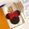 Acessórios Designer Key Rings Mouse Diamond Key Design Car Chans -chave Bola charme Favor Flower Pingente Pingente Jóias Tecking Pu Jóias de Anel Key