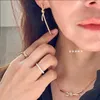 Дизайнерский бренд Shangpin Jewelry Tiffays Tifles Tie Family Collese Set с бриллиантами 925 Серебряный настраиваемый 18K Истинный золотой воротник с логотипом