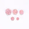 Loose Gemstones MIQIAO 10 Pcs/Pack Rose Flower DIY Making Accessories Pink Shells Hand-Carved 6 8 12 14MM Hairpin Brooch Earrings Wholesale