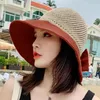 Wide Brim Hats Sun Hat Beach Hollowed Out Bow Visor Sunscreen Fisherman's Visors For Women My Fair Lady World Of