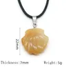 Charms 2PCS Shell Shape Reiki Healing Natural Gemstone Semi-Precious Stone Decoration Pendant Necklace Jewelry Gift 22x22x7MM