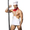 Sexy Set Porno Männer Bodysuit Dessous Set Sexy Chef Uniform Cosplay Kostüm Erotische Männer Body Anzug Rollenspiele Kostüme 231123