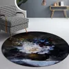 Carpets Home Living Room Bedroom Bathroom Floor Mat Printing Decorative Carpet Floral Oil Painting Art Round Carpet Peony Rose Sofa Rug