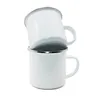 200pcs 350 ml 12 uncji Sublimation Enamel Mug Exting Effled Emalid Cup z kubkami do kawy z uchwytem