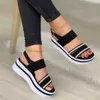 Sandalen 2022 Zomer Solid Solid Eén-line gesp dames Casual Sandals Platform Ronde hoofd Vrouwelijke Zomer Slippers Lady Casual Sandaal Sandaal Maat 35-43 AA230422