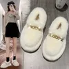 Pantoufles Pantoufles en coton pour femmes mode tendance tête de Bao semelle épaisse toutes les chaussures de bonnet en peluche Plus chaîne en cachemire chaussures en coton en laine 231123