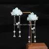 2 pezzi di nappe a forma di fiore fermaglio per capelli stile cinese moda barrette donne ragazze vestito Hanfu accessori gioielli per capelli ornamenti per capelli