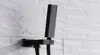 Mässing Handheld duschhuvud med 15 meter lång slang och hållarefäste ersättning duschhuvud badrum fyrkantig stil svart set 30449032459