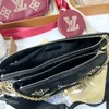 Favorite Multi Pochette Bag Designer Luxury Rivet messenger bags Accessories Round coin purse Genuine Leather Flower Shoulder Crossbody Bag Ladies 3 Pcs/set