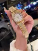 New Luxury Women's Watch Quartz Battery Watch Five Beads with Drill Ring Shell Surface 31mm