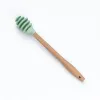 100pcs Wooden Handle Honey Silicone Tools Honey Spoon Drizzle Stick Honeys Mixing Stirrer Dip Spiral Server Kitchen Gadget Tool 4 Colors