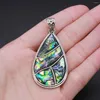 Pendant Necklaces Natural Shell Water Drop Shape Plating Silver Abalone Charms For Making DIY Jewerly Necklace Accessories