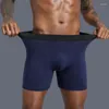 Unterhosen Plus Size Herren Boxer Briefs Mann Sport Höschen Männer Kurze Unterwäsche Sport Underpantes Anti-Verschleiß Bein Laufen Fitness