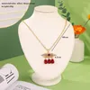 Pendentif Colliers Fatima Style Luxe Rrich Fleur Robe De Mariée Rouge Agate Mode Marocaine Évidée Jupe Femme Pour Bijoux