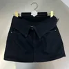 Spódnice moda dżinsowa mini spódnica mini spódnica damska 2023 Summer Button Slim Slim Fit Casual Street Casual A linia 231123